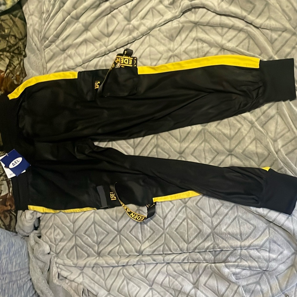 Black and Yellow Joggers